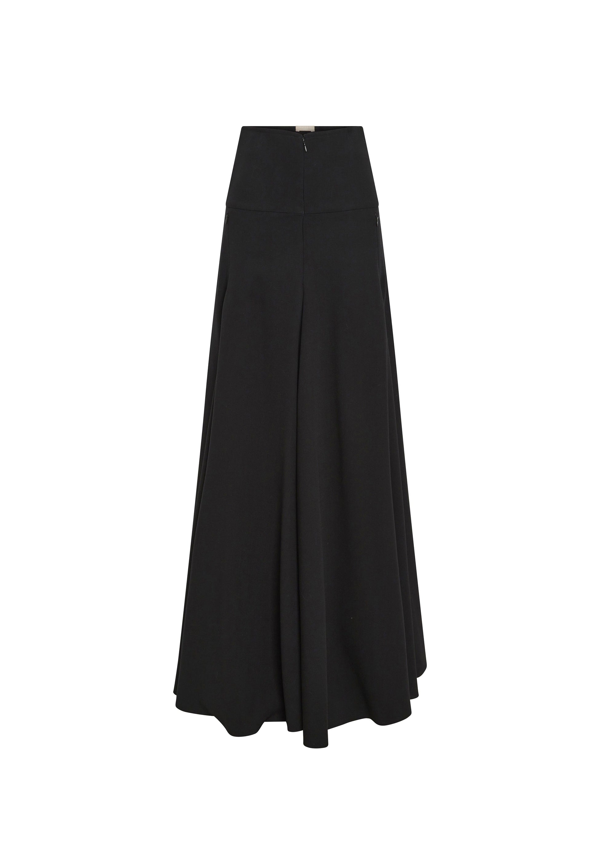 Wool Culotte Skirt - Black
