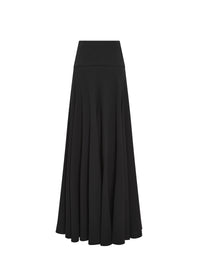 Wool Culotte Skirt - Black
