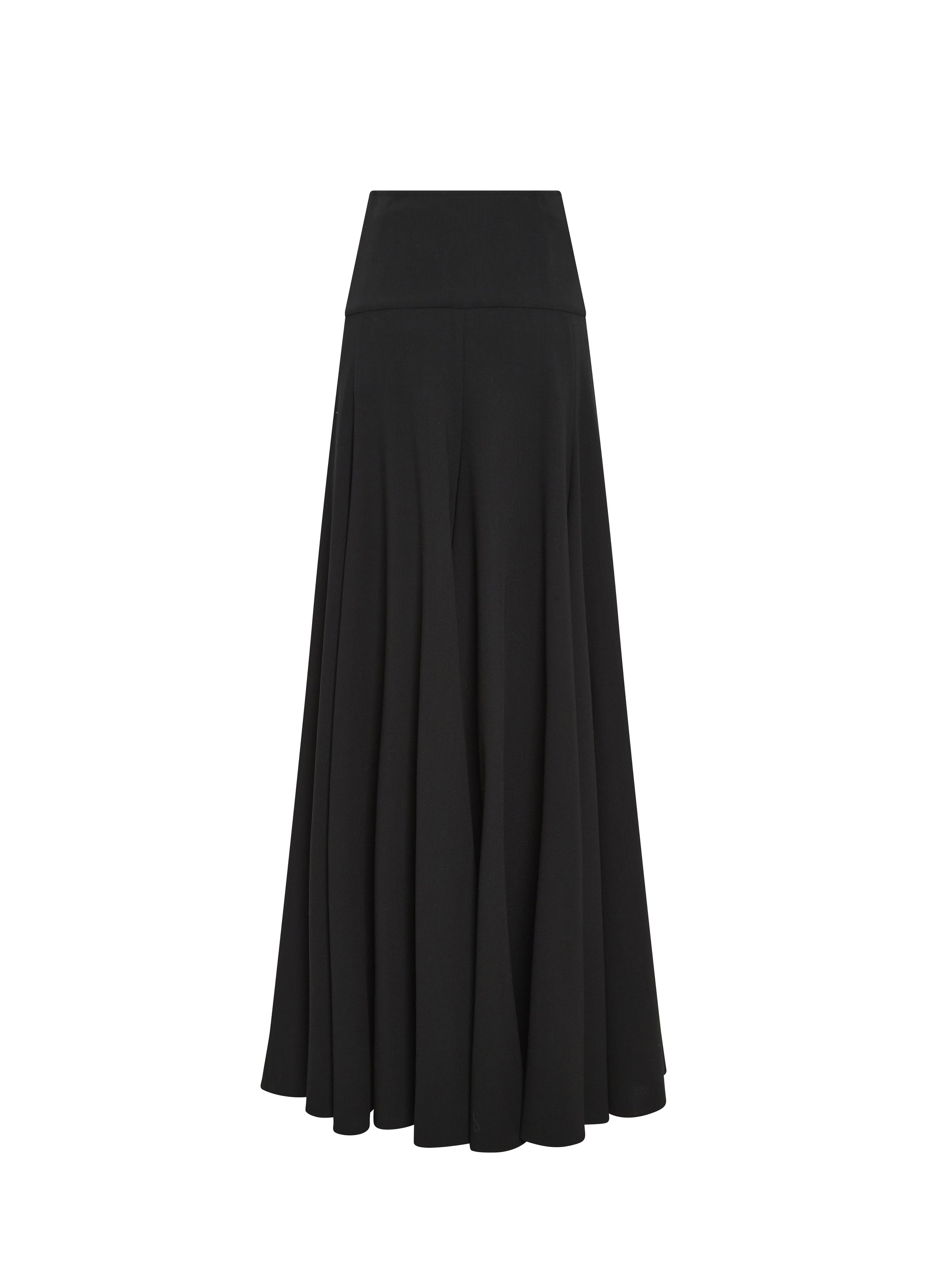 Wool Culotte Skirt - Black