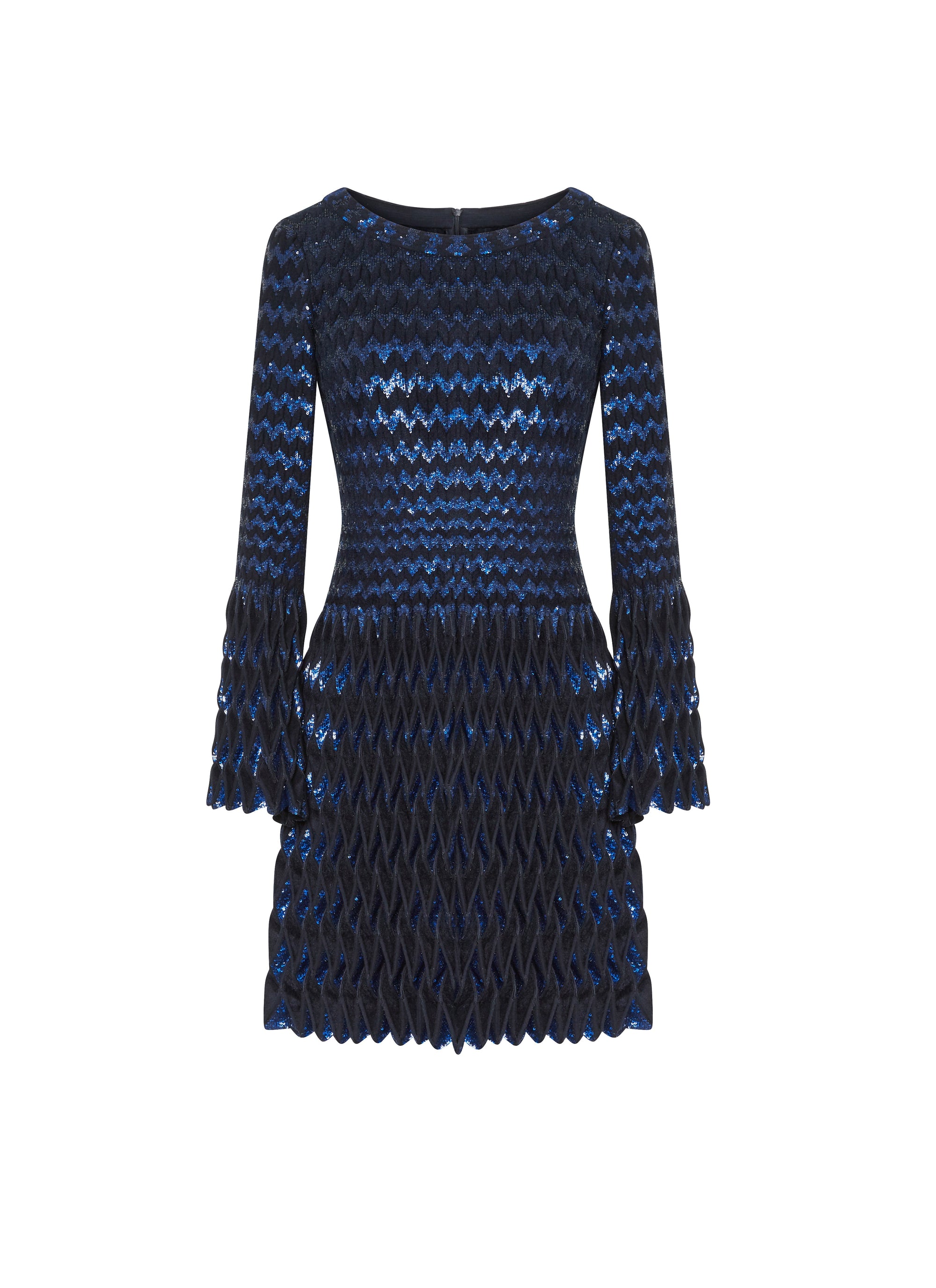 Belize long-sleeved wool dress - Night