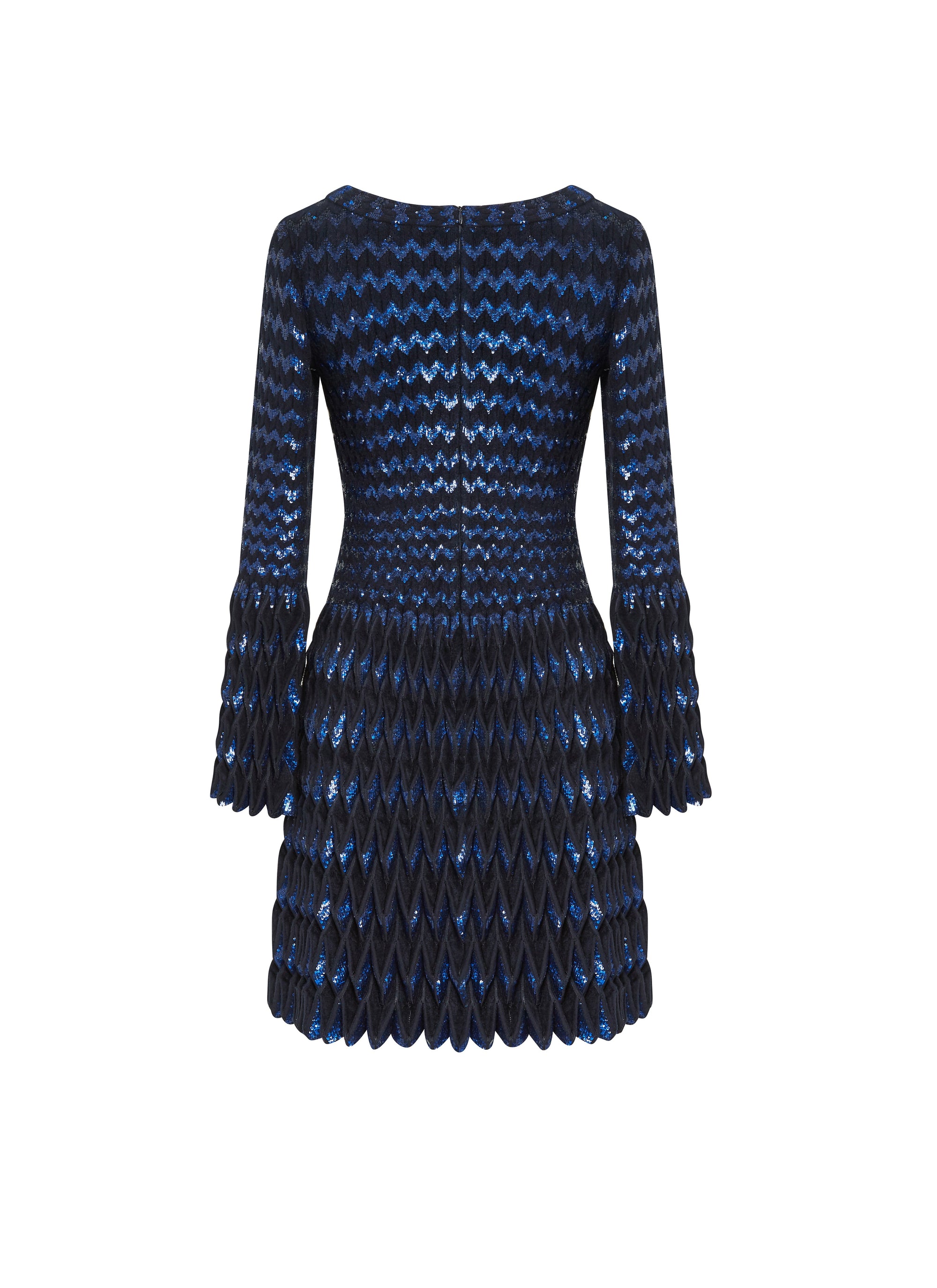 Belize long-sleeved wool dress - Night