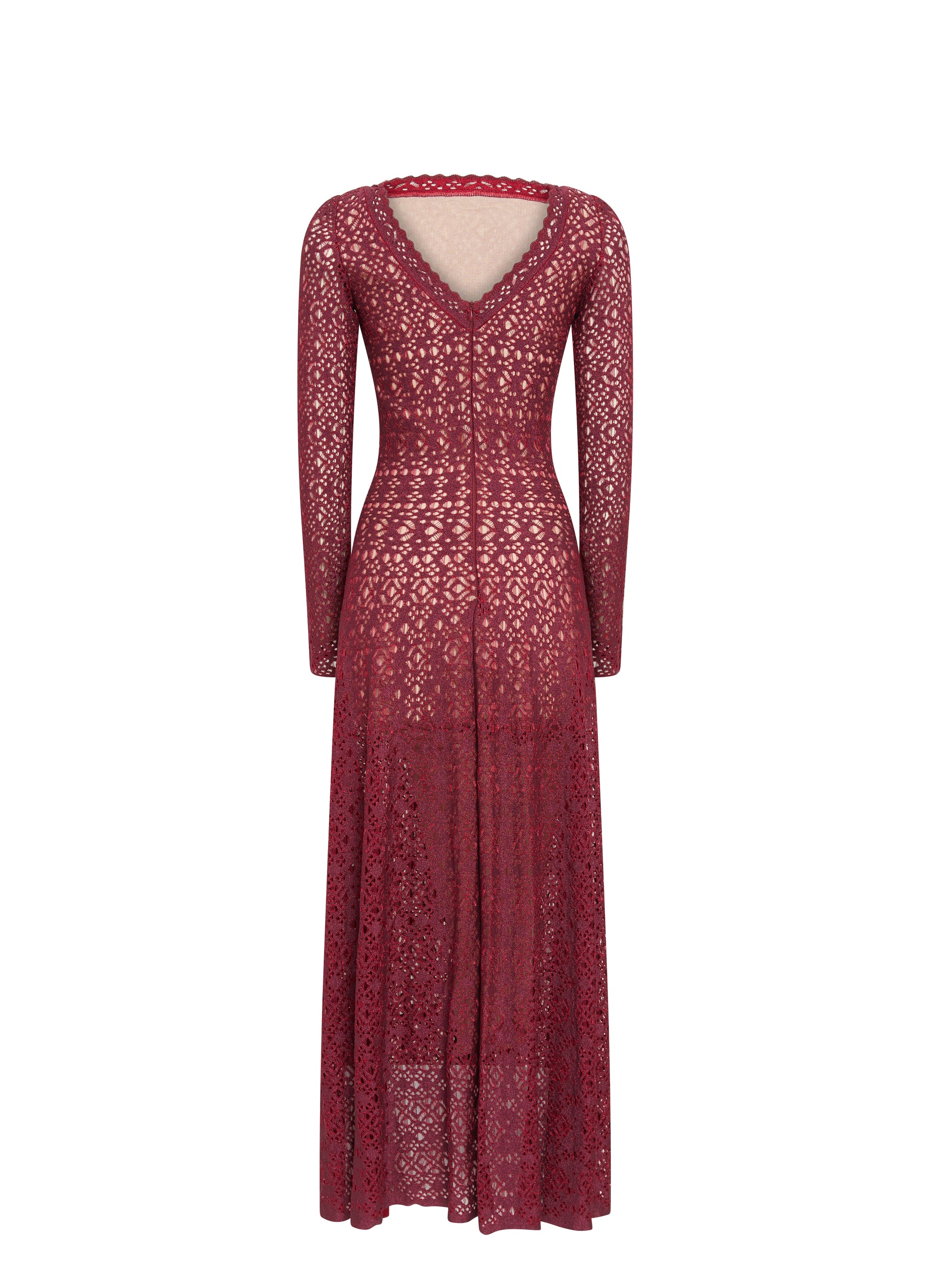 Long-sleeved lace dress - Ruby Metal