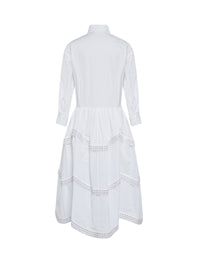 Openwork shirt dress - White