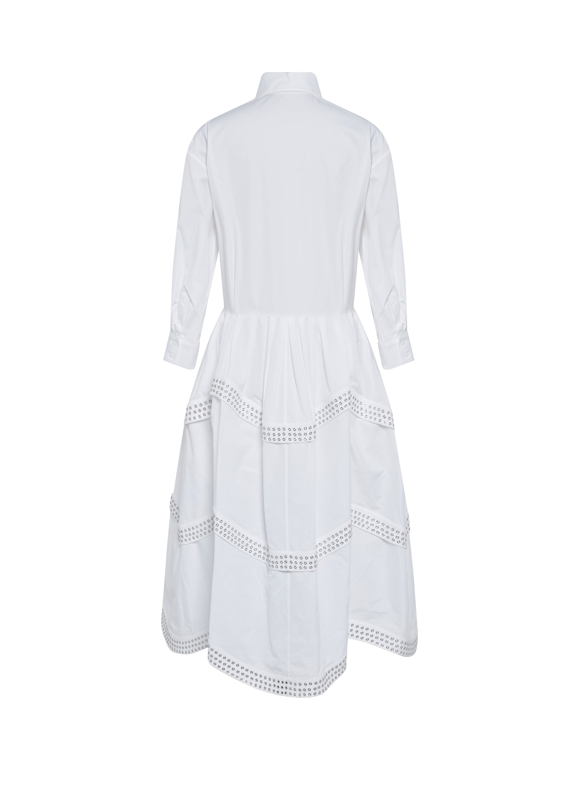 Openwork shirt dress - White