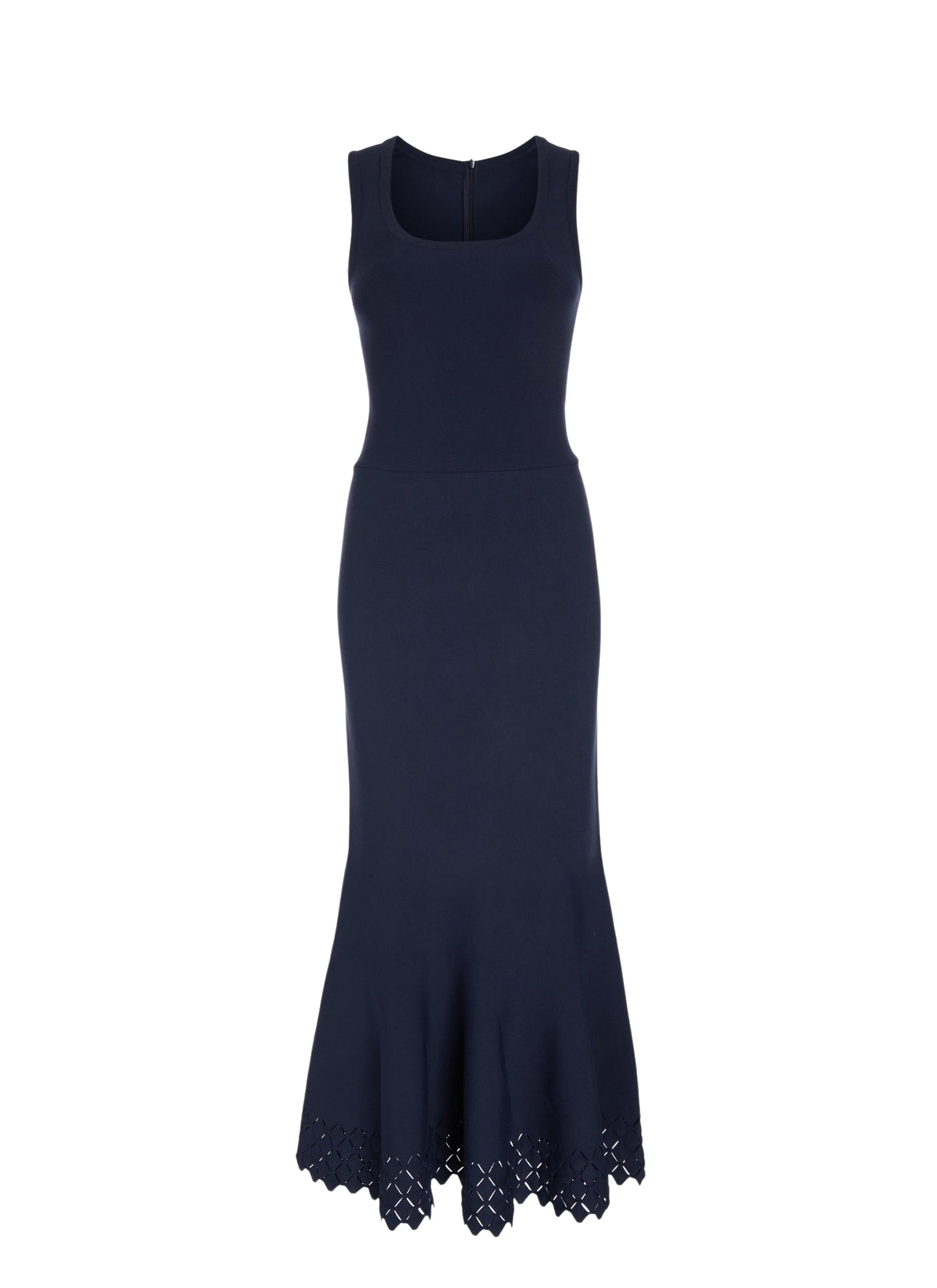 Diamond mesh sleeveless dress - Cobalt