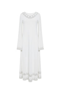 Long silver dress - White