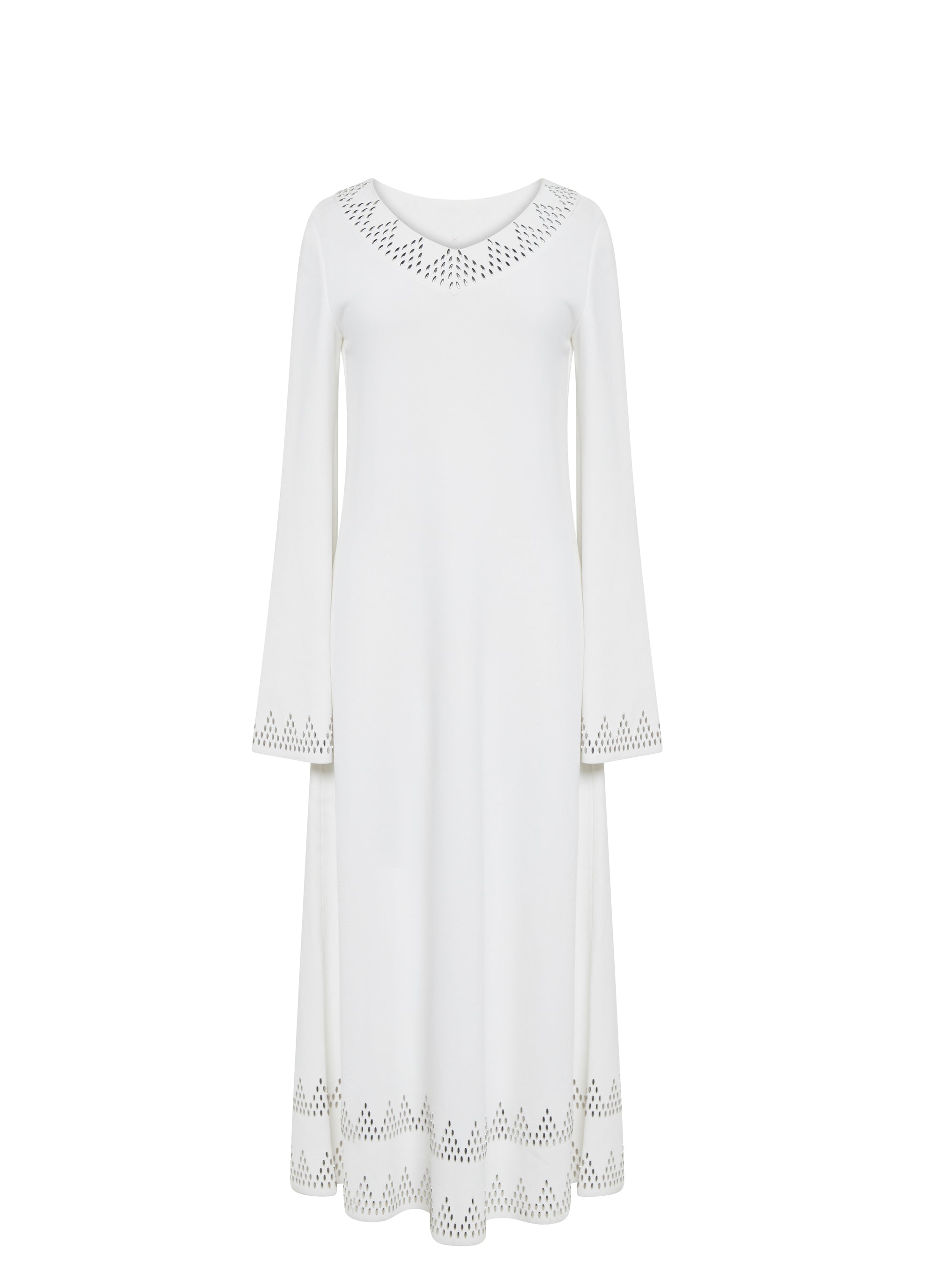 Long silver dress - White