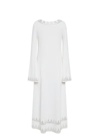 Long silver dress - White