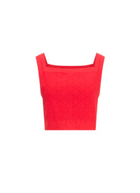 Square Neck Top - Scarlet
