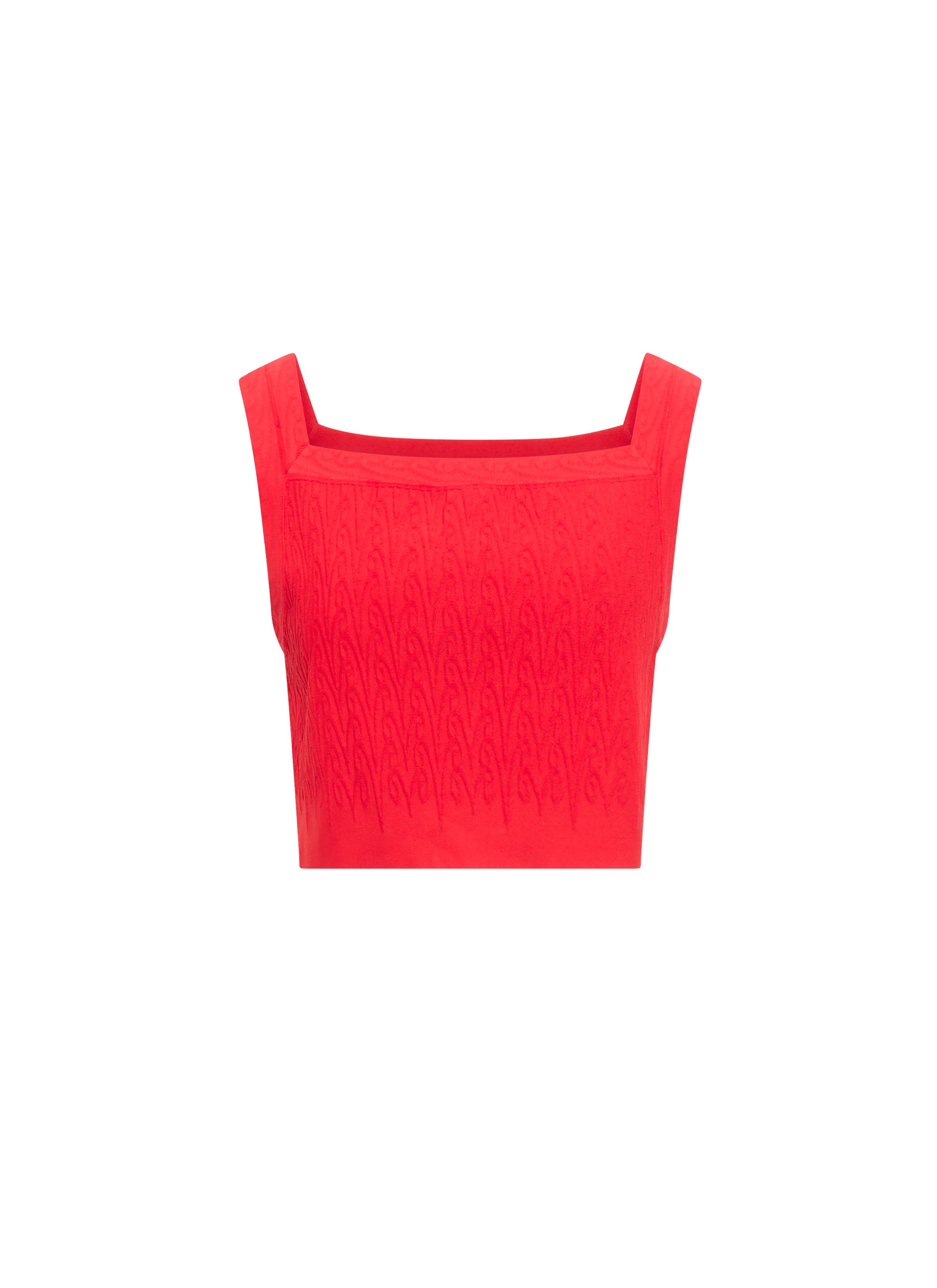 Square Neck Top - Scarlet