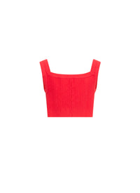 Square Neck Top - Scarlet