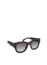 Oversize patterned sunglasses - Black & Silver