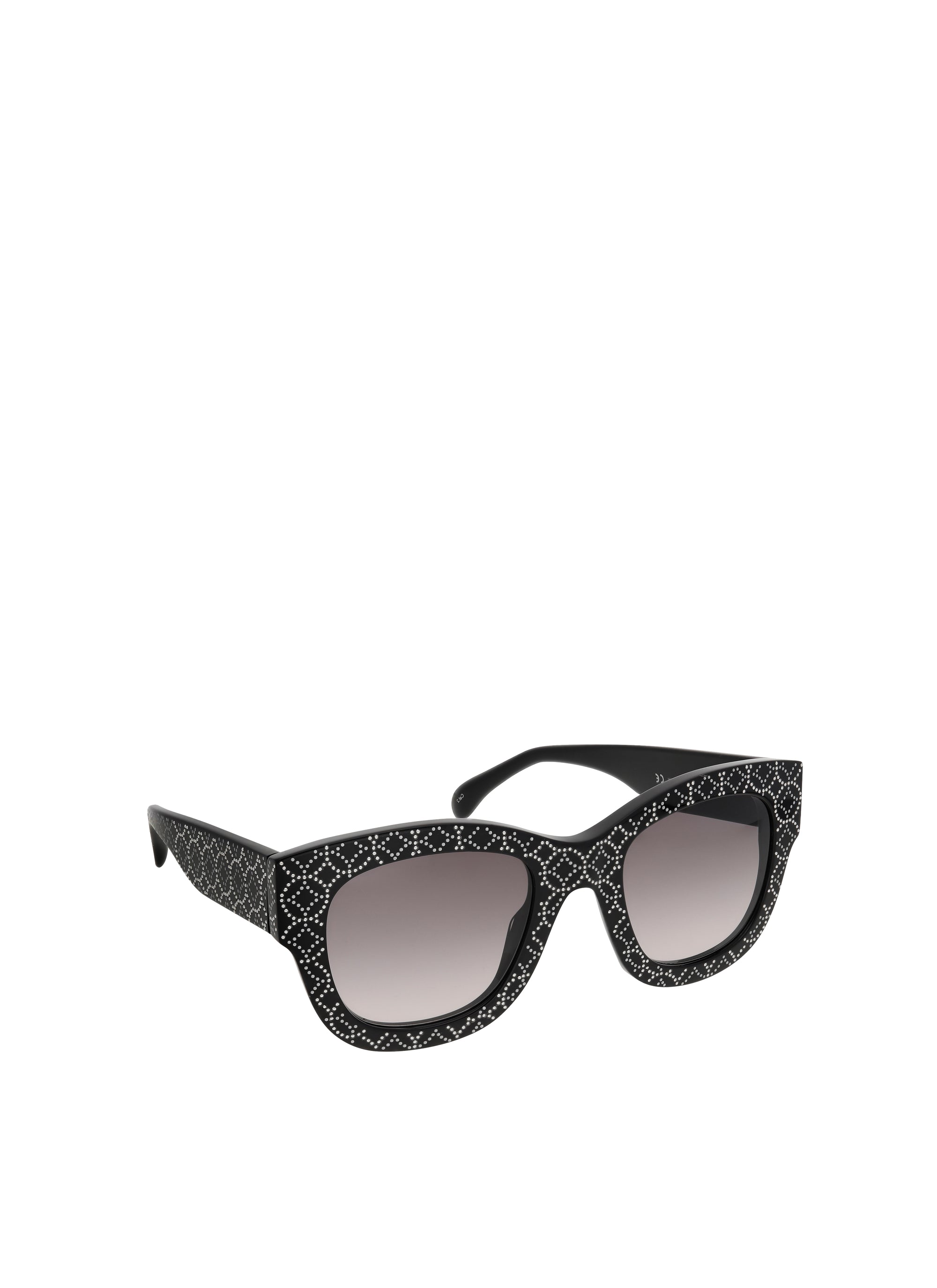 Oversize patterned sunglasses - Black & Silver