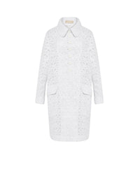 Manteau en dentelle boutonné - Blanc