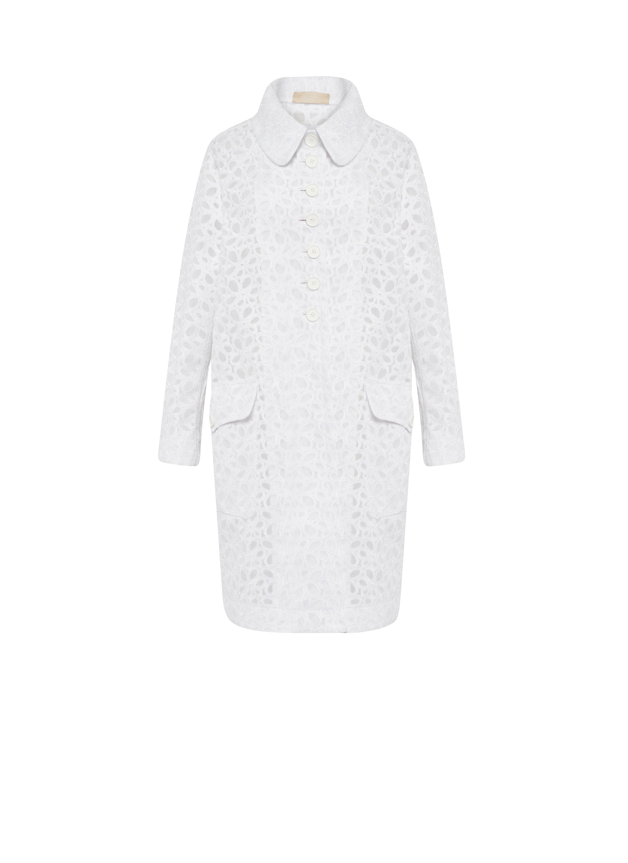 Manteau en dentelle boutonné - Blanc