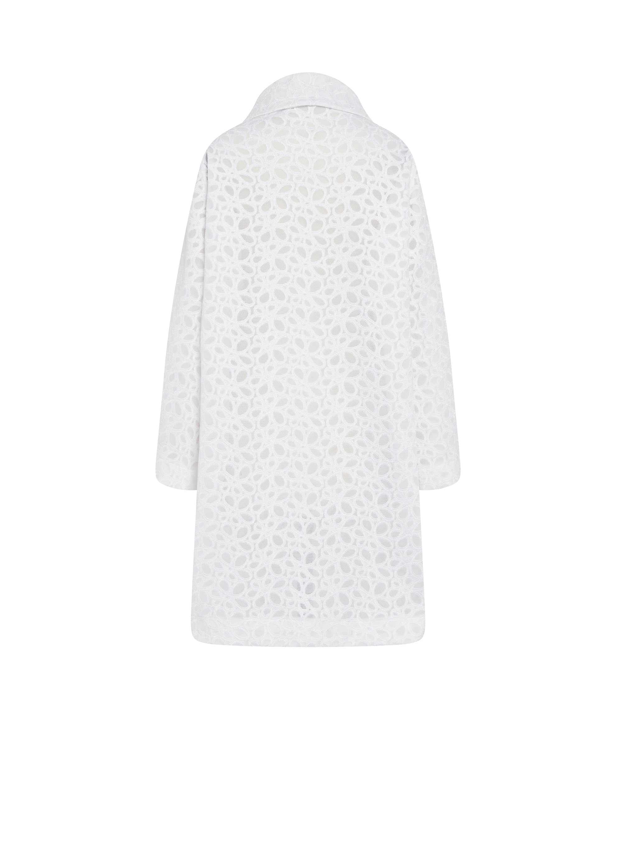 Manteau en dentelle boutonné - Blanc