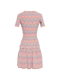 Aster knitted short sleeved dress - Multicolour