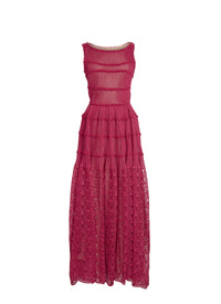 Silk Adagio sleeveless dress - Amaranth