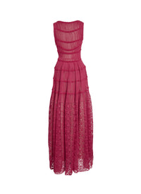 Silk Adagio sleeveless dress - Amaranth