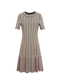 Robe à manches courtes - Multicolor