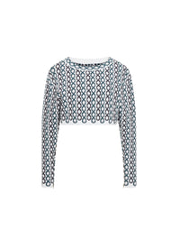 Long-sleeved pullover with zip - Multicolor