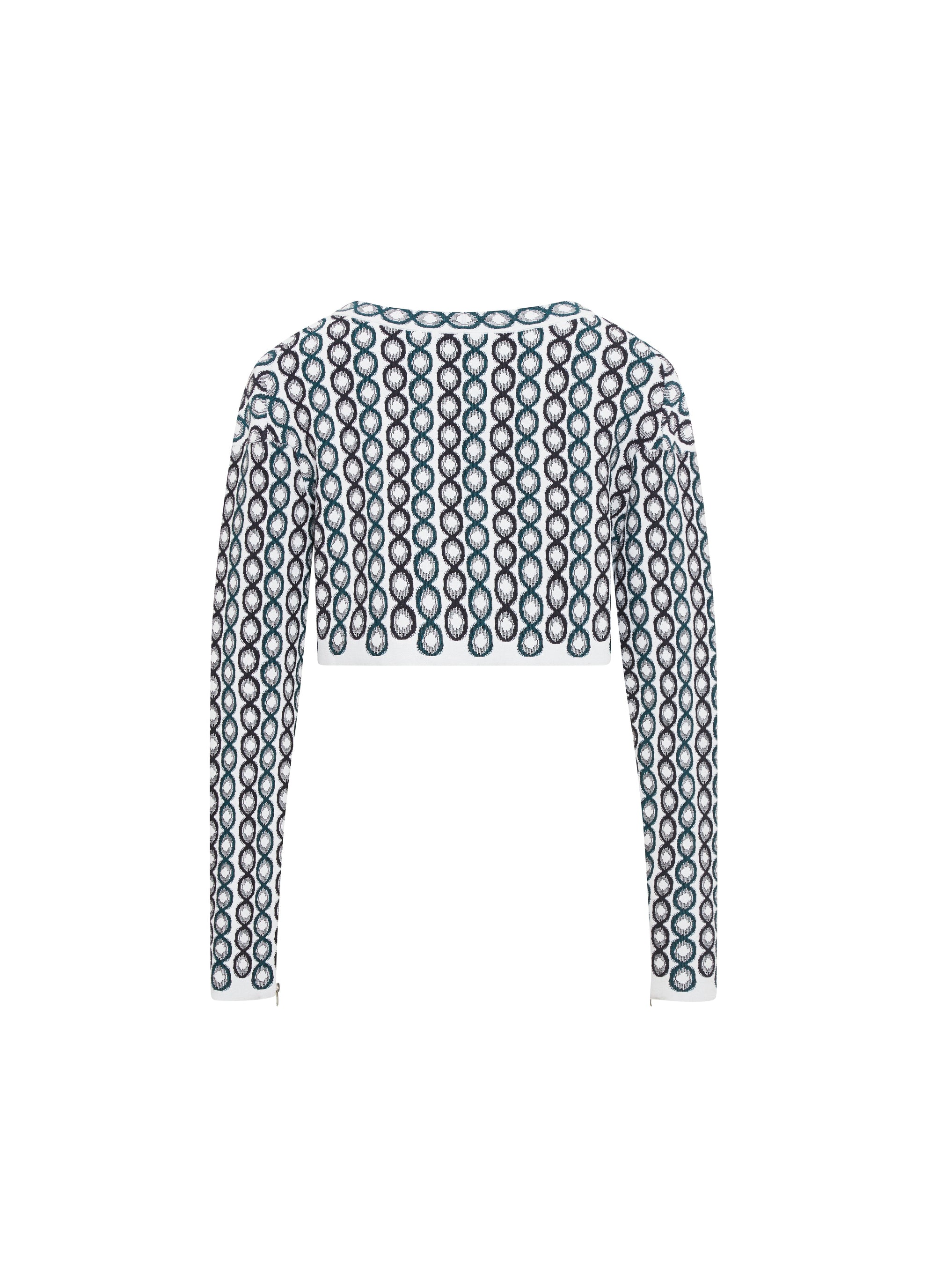 Long-sleeved pullover with zip - Multicolor