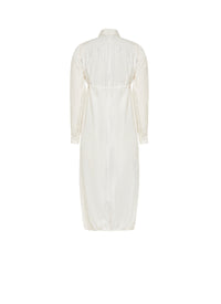 Chemise nouée à la taille en soie - Blanc