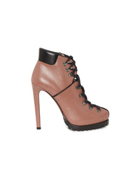135 Soft platform boots in smooth leather - Tobacco