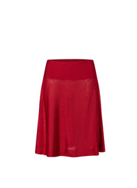 Sheer plain short skirt - Red
