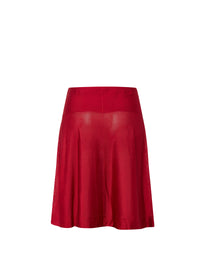 Sheer plain short skirt - Red