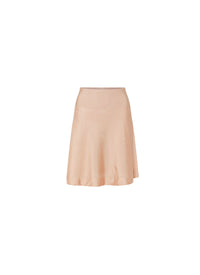Sheer plain short skirt - Nude Pink