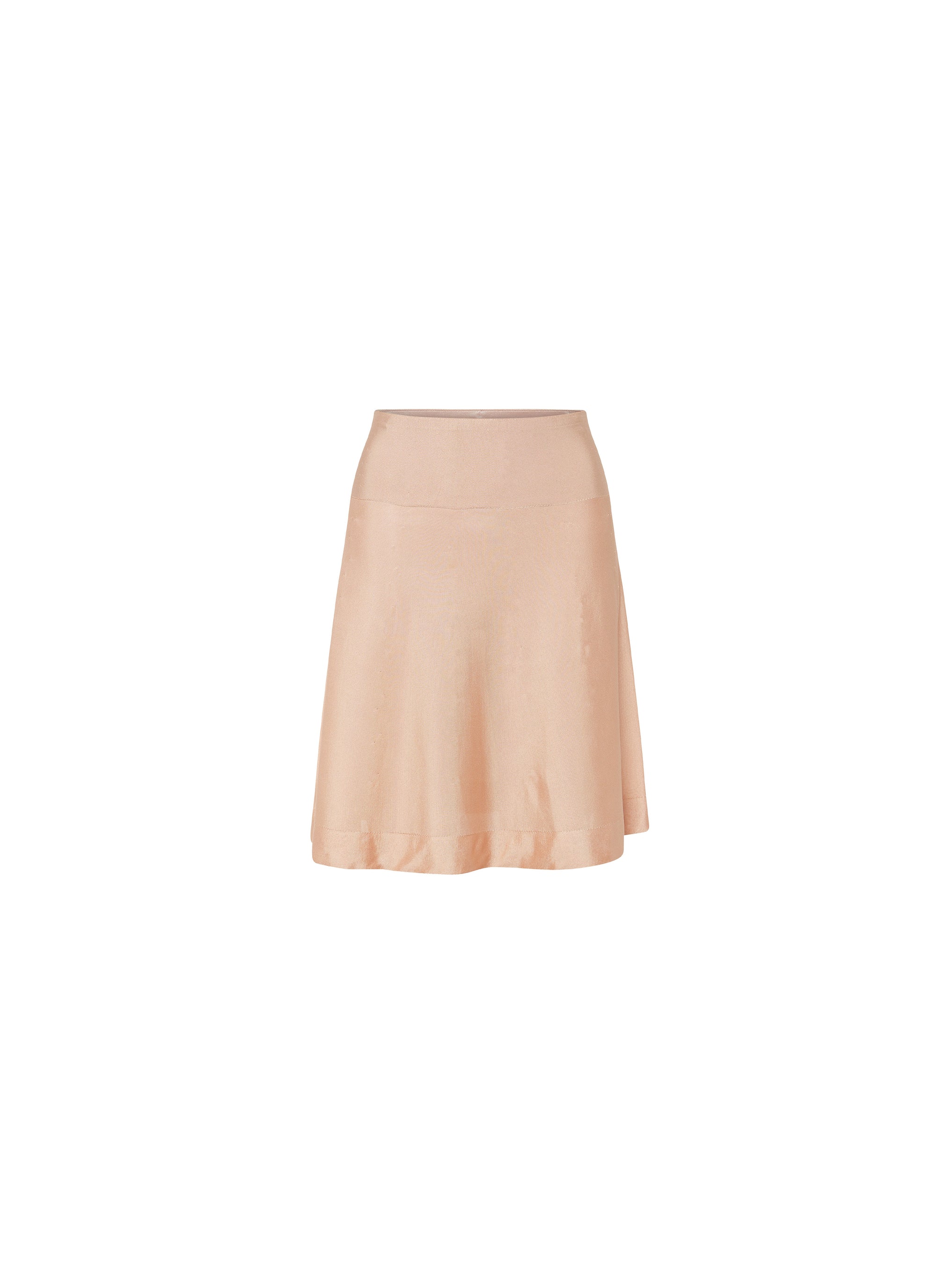 Sheer plain short skirt - Nude Pink