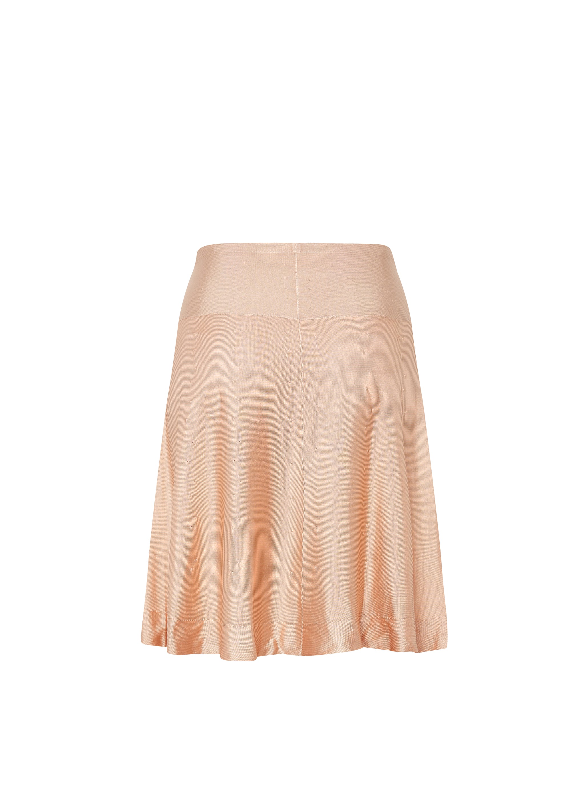 Sheer plain short skirt - Nude Pink