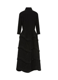 Shirt dress with arabesque motif - Black intense