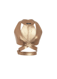 Leather bustier - Gold