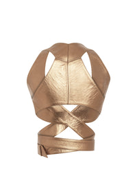 Leather bustier - Gold