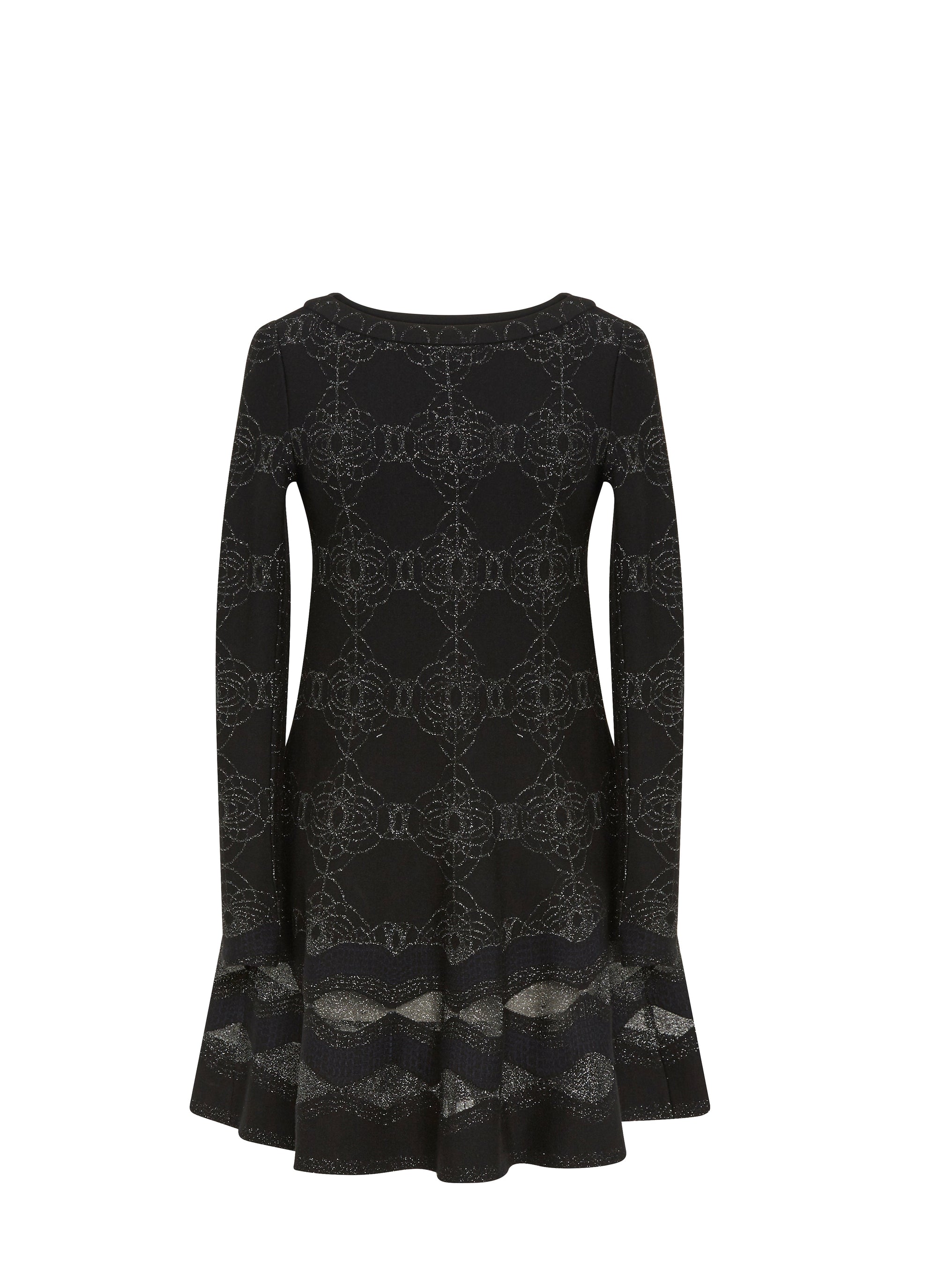 Babylone long-sleeved tunic in wool - Black intense