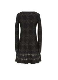 Babylone long-sleeved tunic in wool - Black intense