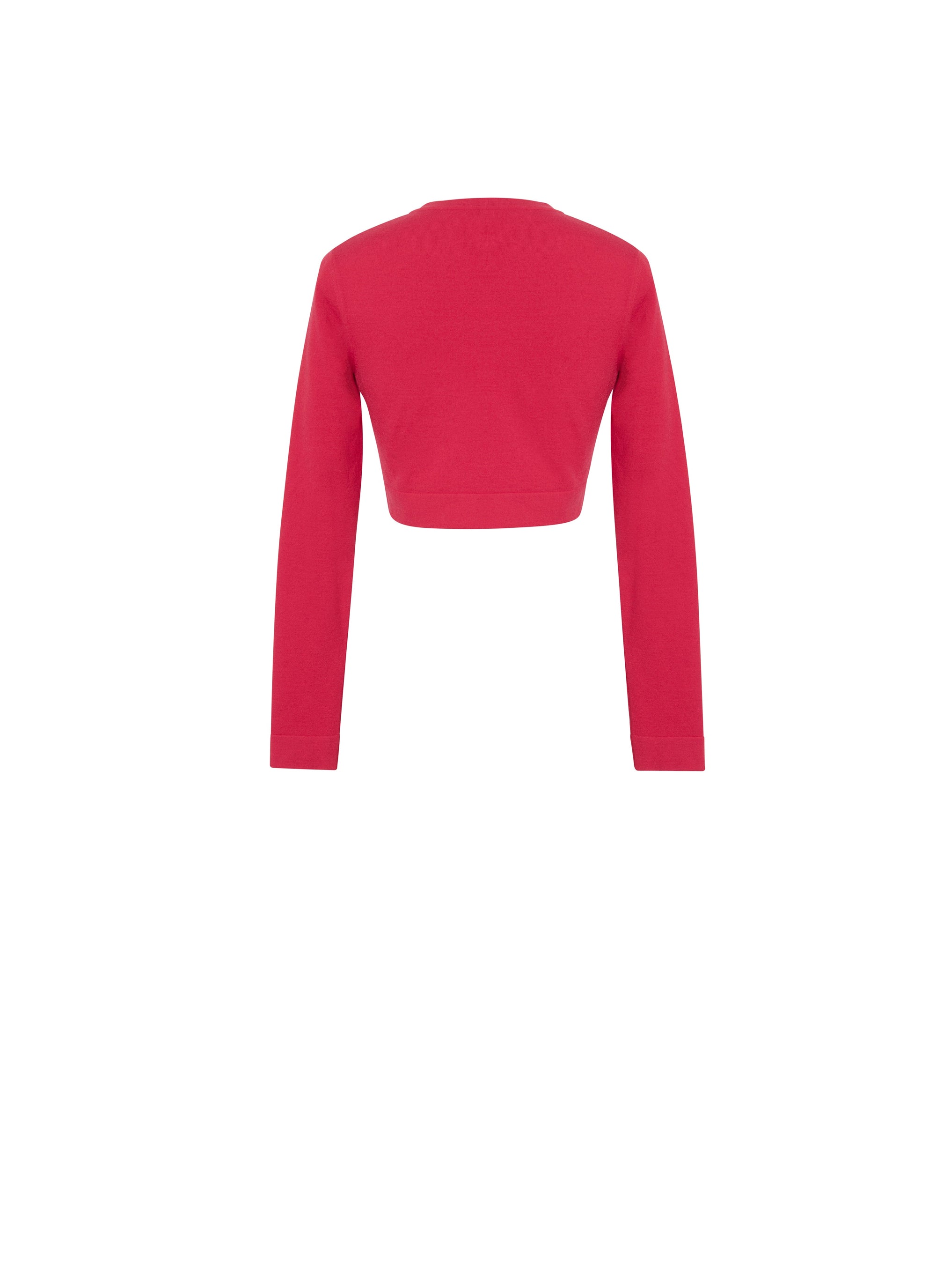 Wool Supreme long-sleeved cardigan - Red