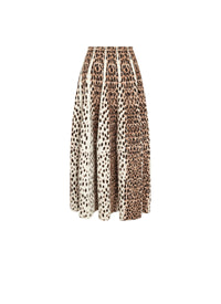 Long Cheetah Skirt - Light Beige