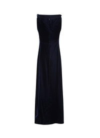 Velvet sleeveless dress - Dark Navy