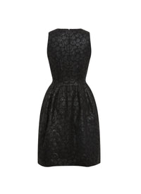 Sleeveless wool and cashmere dress - Black