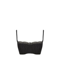 Embroidered bra - Black