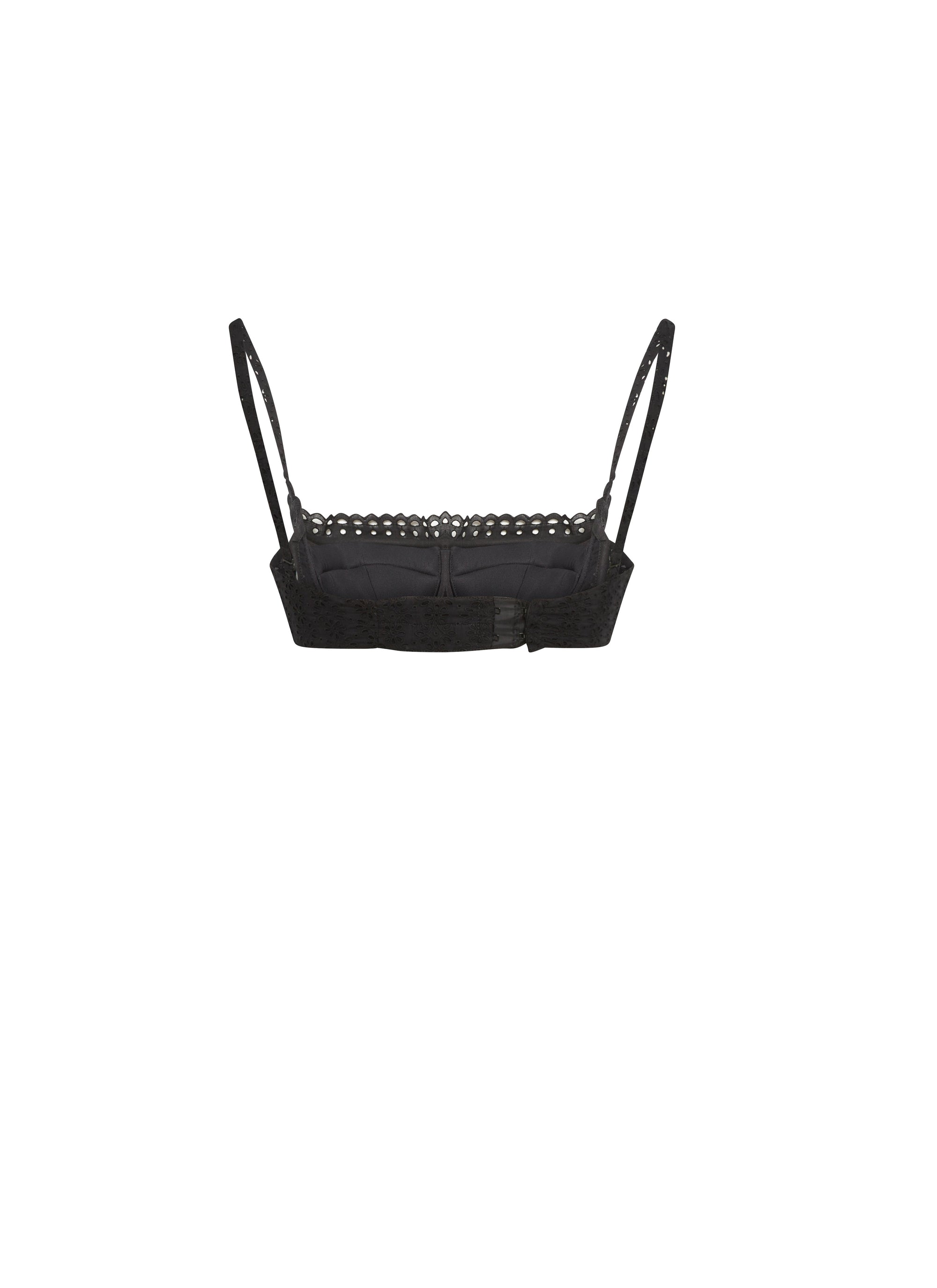Embroidered bra - Black