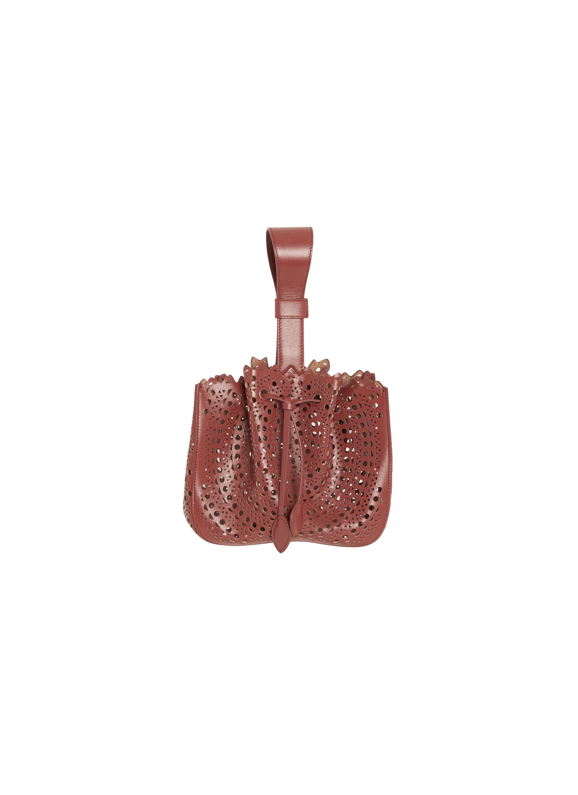 Rose Marie small openwork bag in leather - Sequoia