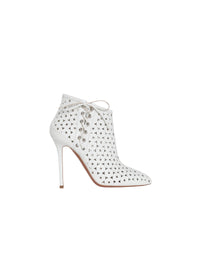 110 stiletto boots in leather - White