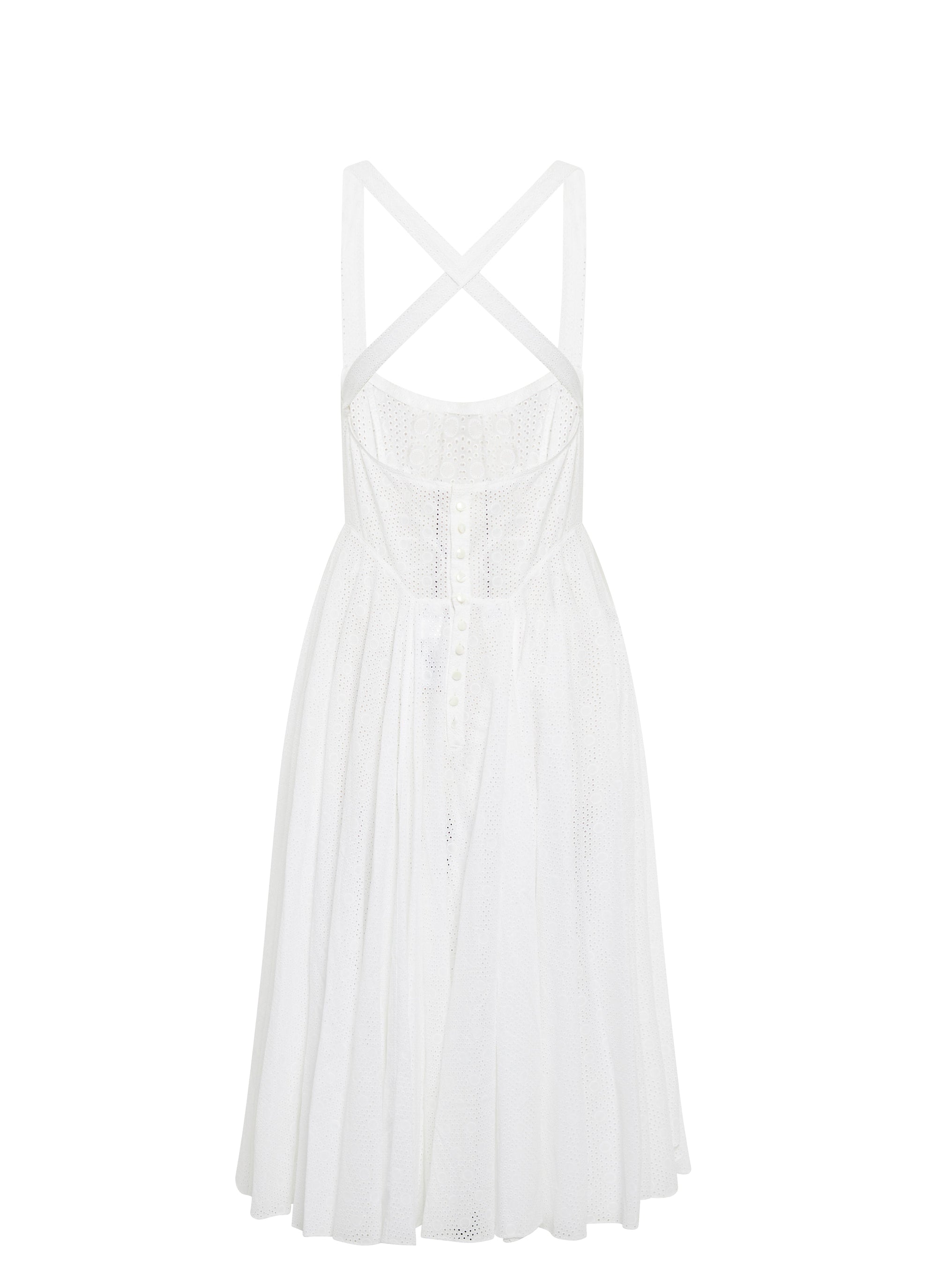 Sleeveless dress - White