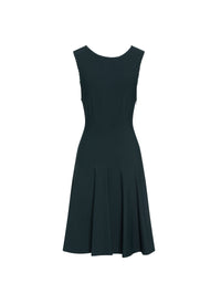 Sleeveless dress with open back - Imperial Green