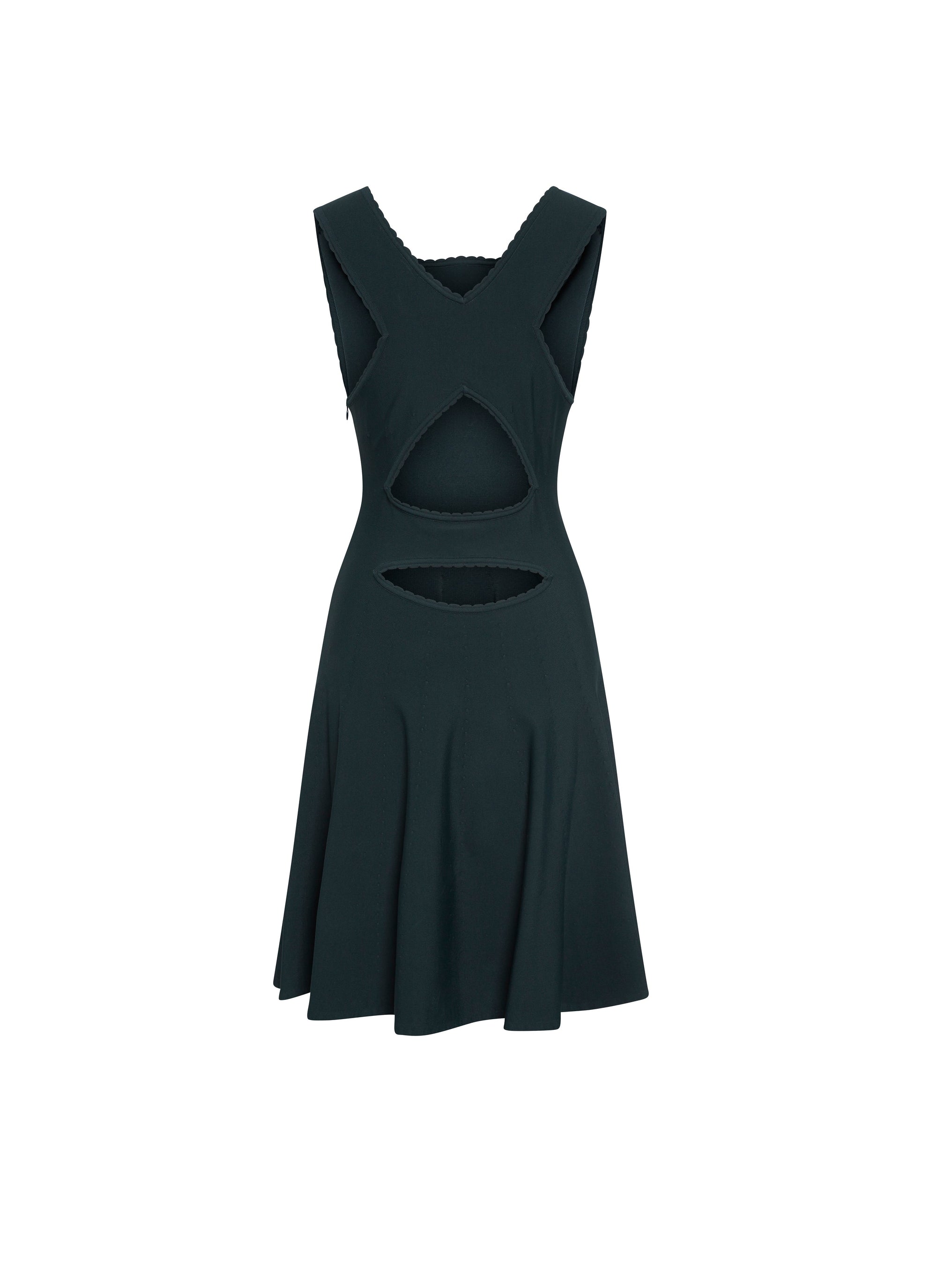 Sleeveless dress with open back - Imperial Green