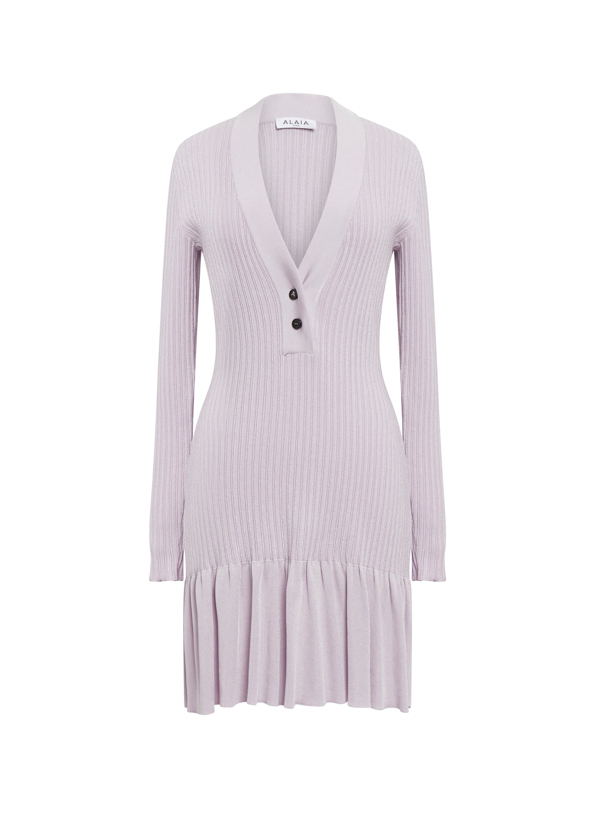 Robe sans manches en soie mélangée - Ivoire & Vert